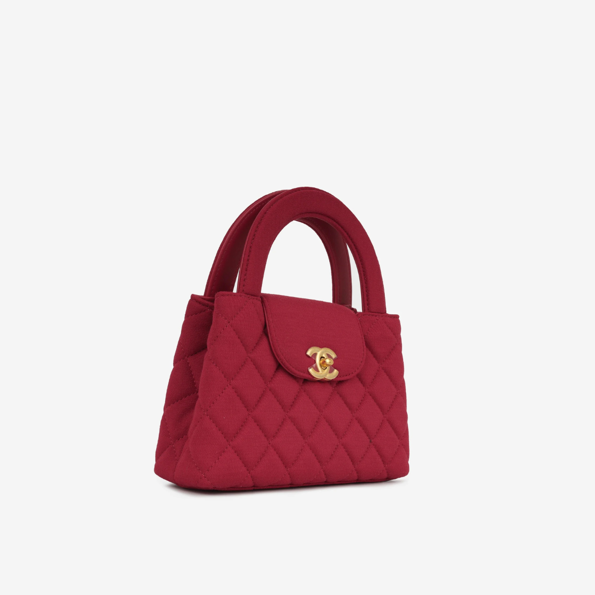 CHANEL MATELASSÉ HANDBAG IN RED CANVAS