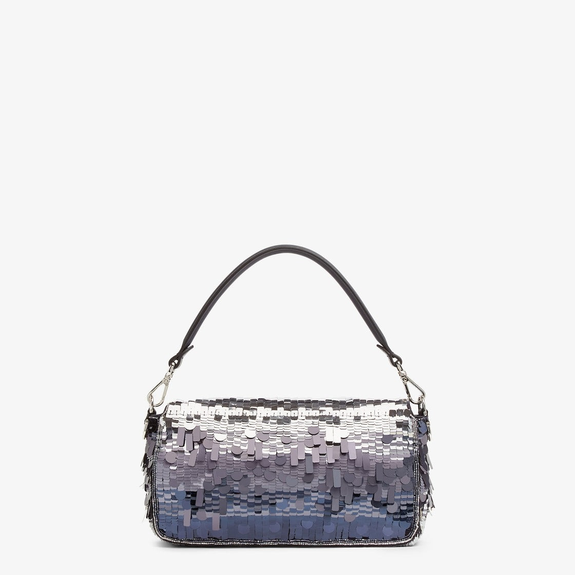 FENDI BAGUETTE BAG IN BLUE SEQUINS AND LEATHER