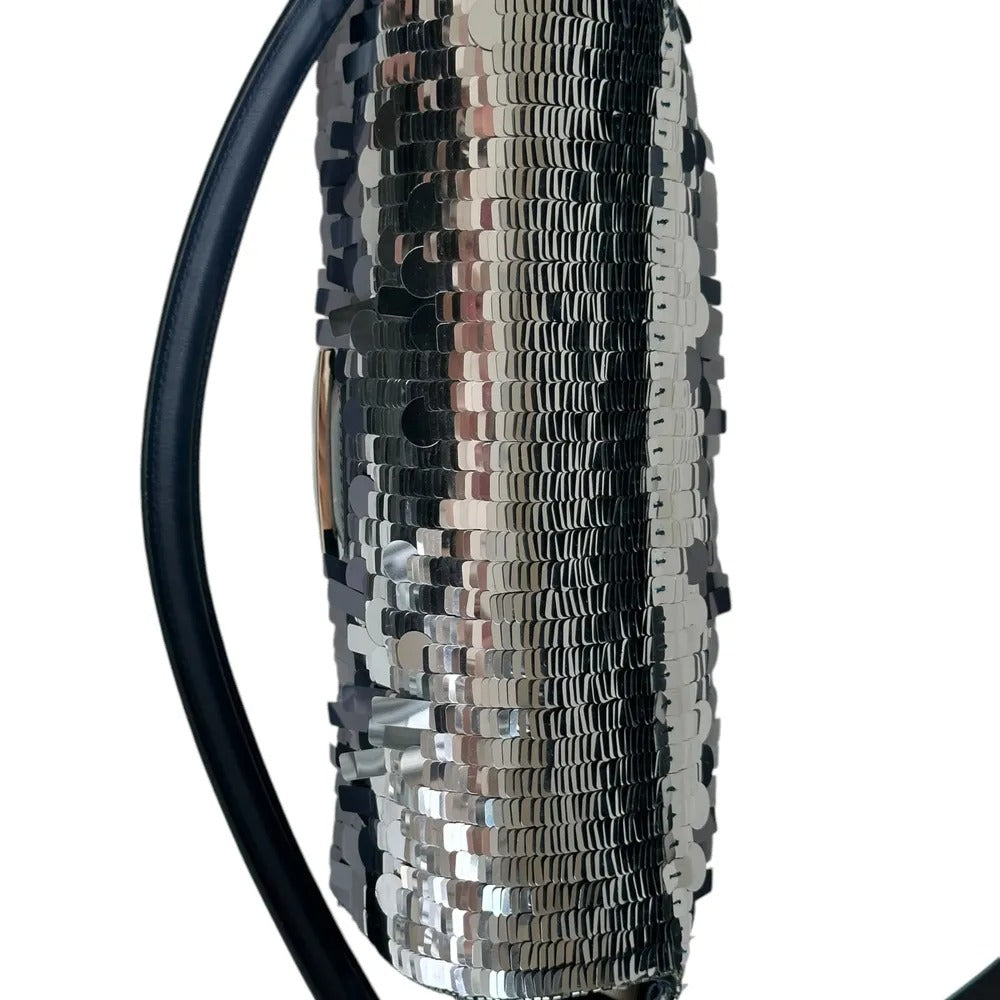 FENDI BAGUETTE BAG IN BLUE SEQUINS AND LEATHER