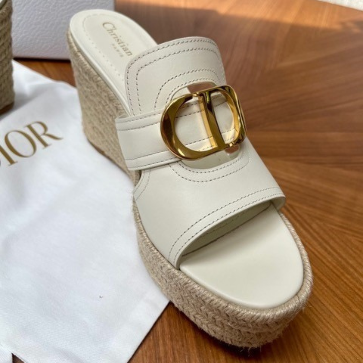 DIOR BOBBY CROSSBODY & 30 MONTAIGNE WEDGE SLIDES SET