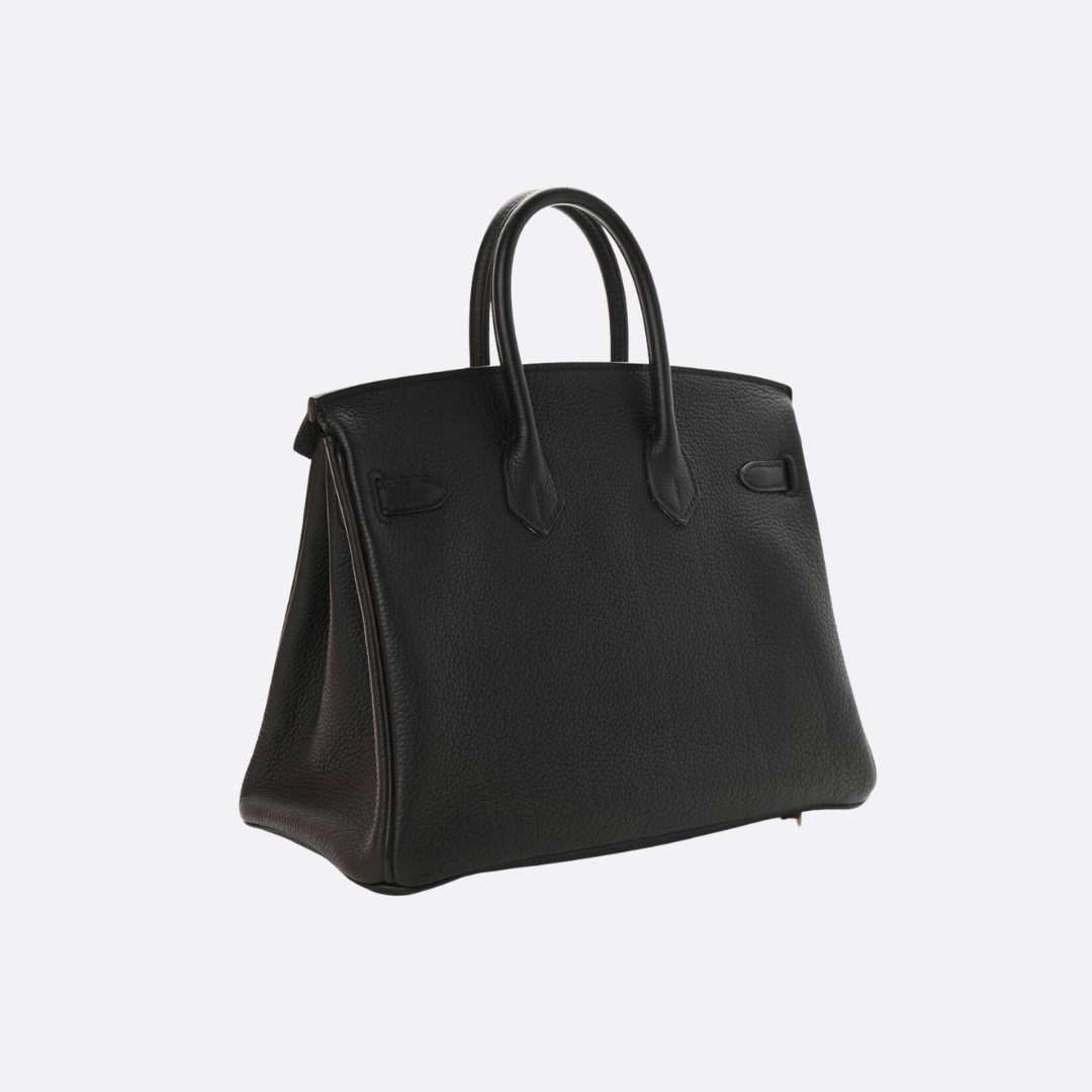 HERMÈS BIRKIN 25 BAG WITH GOLD HARDWARE IN BLACK