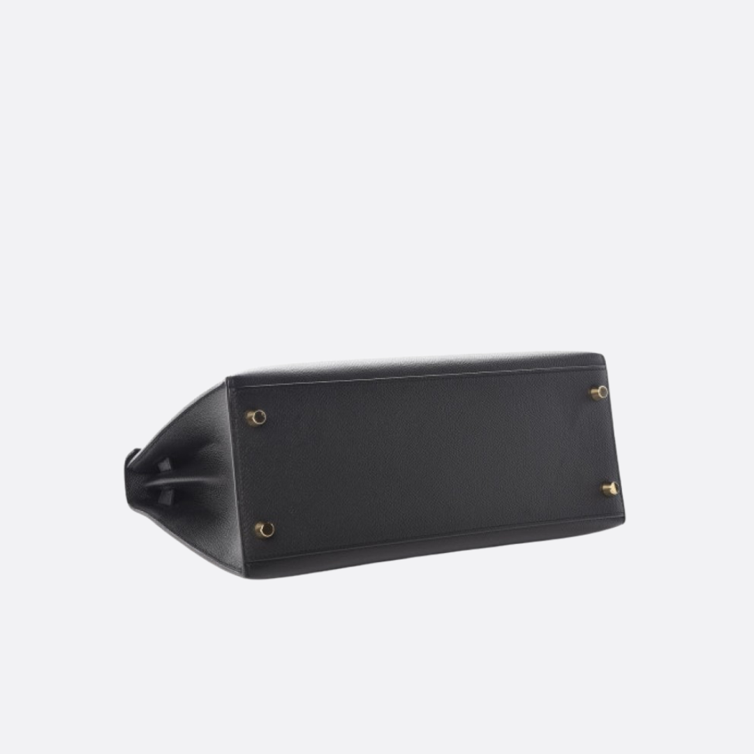 HERMÈS KELLY 25 BAG WITH GOLD HARDWARE IN BLACK