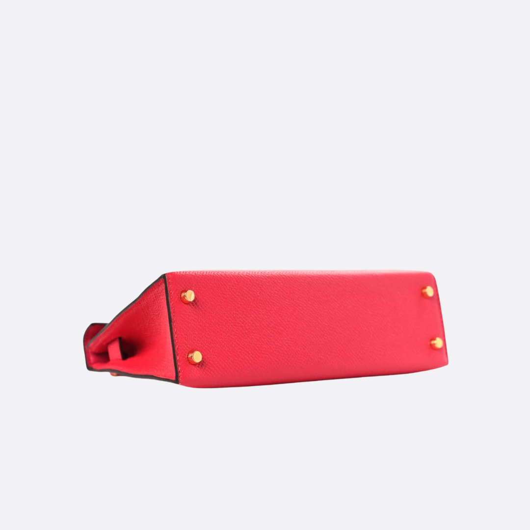 HERMÈS KELLY 20 BAG WITH GOLD HARDWARE IN PINK