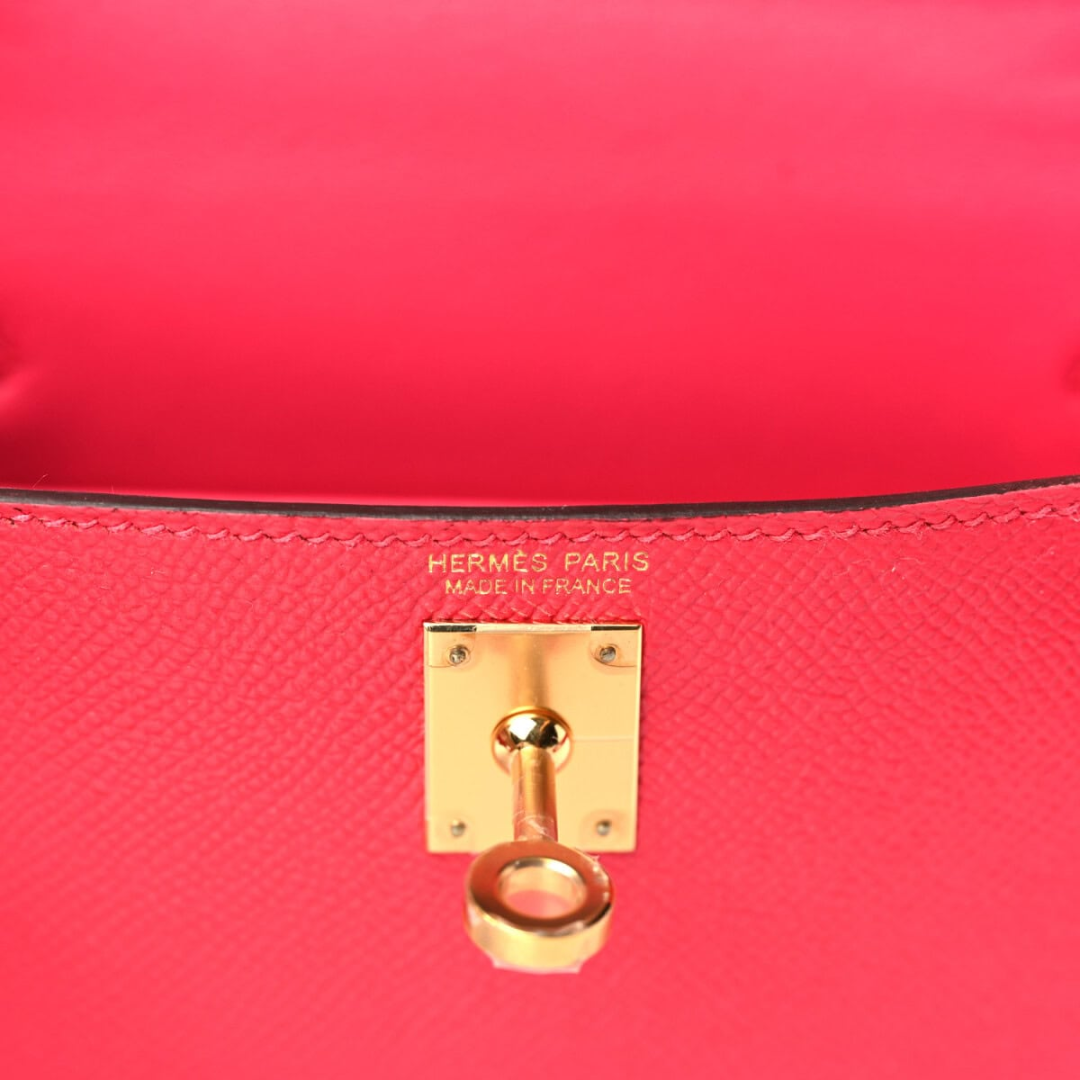 HERMÈS KELLY 20 BAG WITH GOLD HARDWARE IN PINK