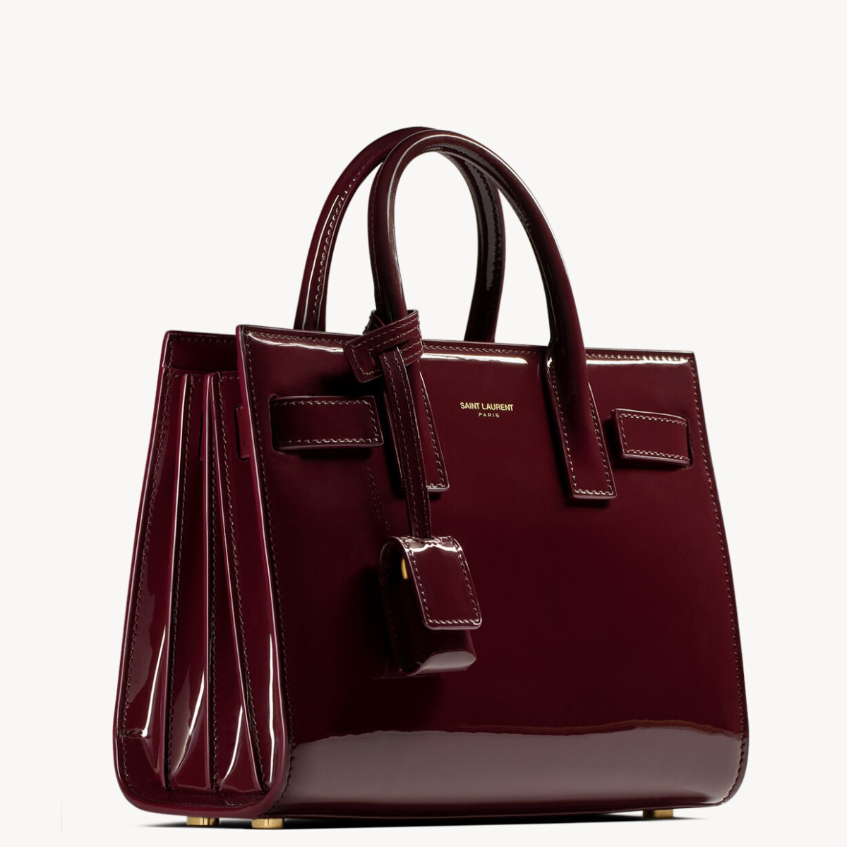 YVES SAINT LAURENT SAC DE JOUR NANO IN PATENT LEATHER