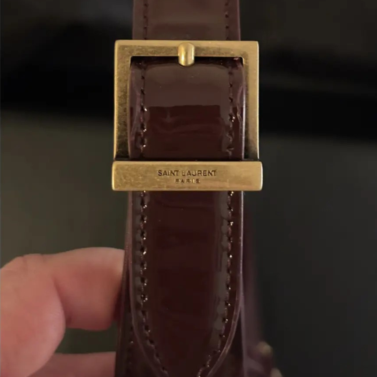 YVES SAINT LAURENT LE 5 À 7 BAG IN PATENT LEATHER