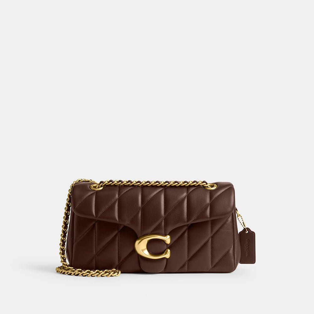 COACH TABBY SHOULDER BAG 26 WITH QUILTING IN DARK BROWN