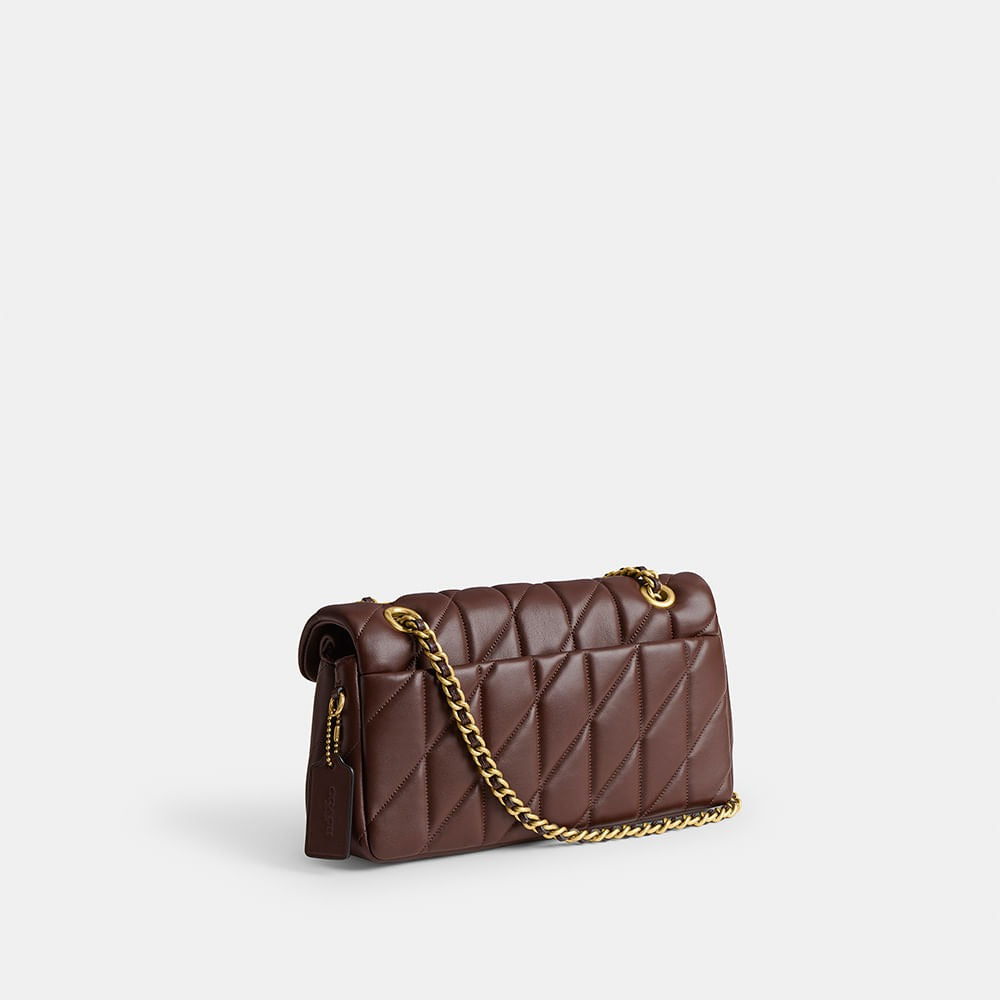 COACH TABBY SHOULDER BAG 26 WITH QUILTING IN DARK BROWN