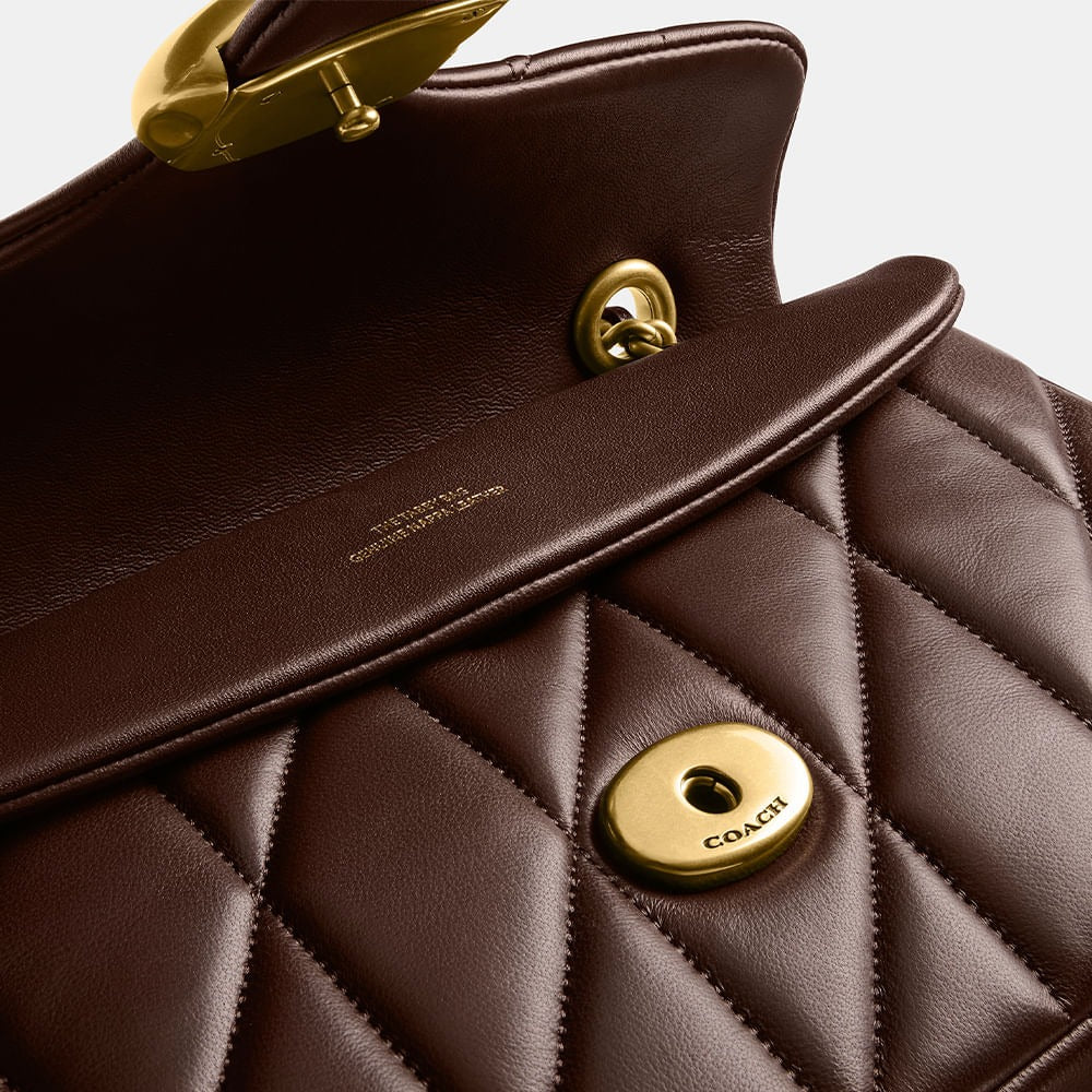 COACH TABBY SHOULDER BAG 26 WITH QUILTING IN DARK BROWN