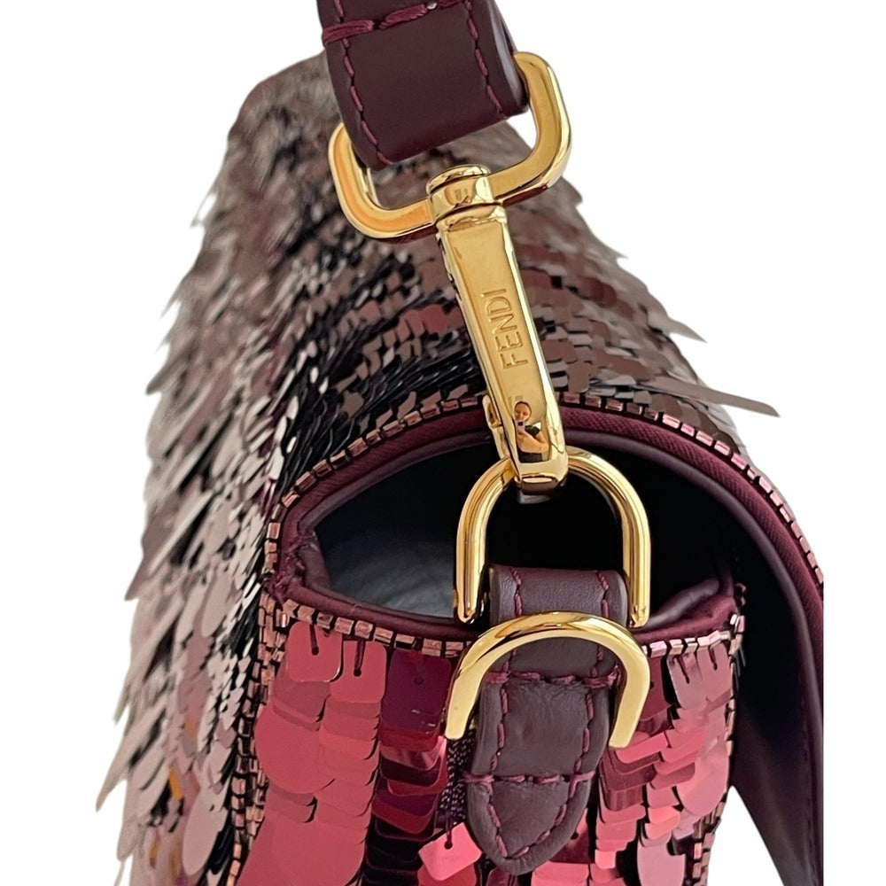 FENDI BAGUETTE BAG IN RED SEQUINS