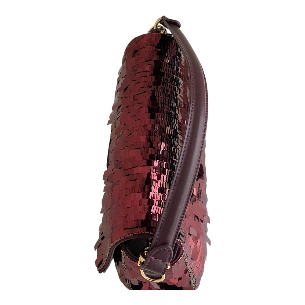 FENDI BAGUETTE BAG IN RED SEQUINS